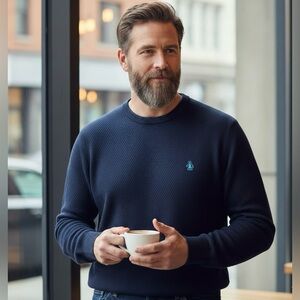 Original Penguin by Munsingwear Blue Cotton Knit Sweater